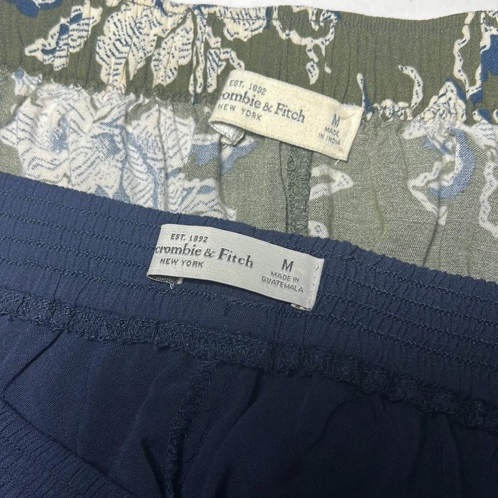 Abercrombie & Fitch Women's Shorts Lot Of 2 Drawstring Pull On Sz M Blue/Green - Picture 17 of 17